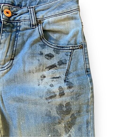 Maryley Italy | EUC Women's Distressed Denim with Animal Print Size 26 - Picture 4 of 10